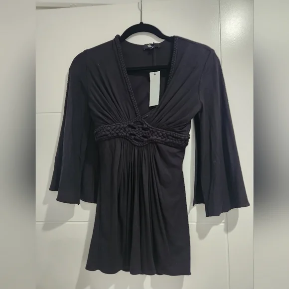 Sky Brand Black Braided Women's Top - Picture 2 of 7